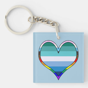 Gay pride Hjärtnyckelring