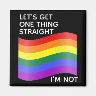 Gay pride I är inte Rak regnbåge Magnet