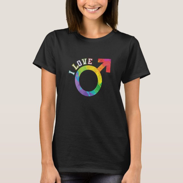 GAY PRIDE I KÄRLEK MANAR T SHIRT (Framsida)