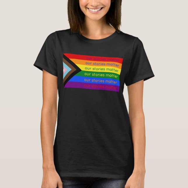 Gay Pride Intersection Rainbow Flag T Shirt (Framsida)
