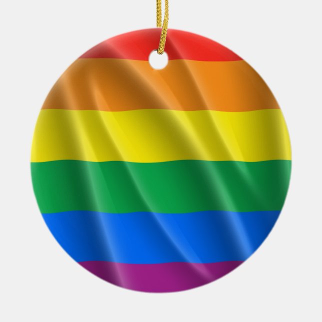 GAY PRIDE JULGRANSPRYDNAD KERAMIK (Framsidan)