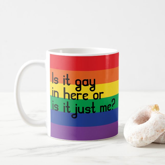 Gay pride kaffemugg (Med munk)