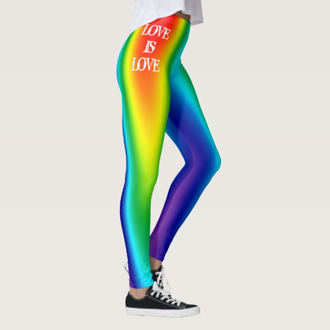 Gay pride Kärlek är Kärlek Rainbow Personlig Women Leggings (Höger)