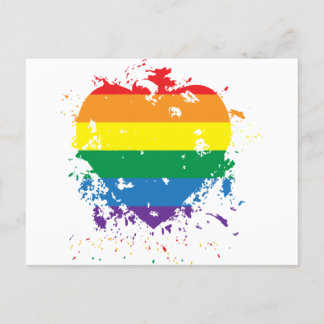 Gay pride Kärlek Heart Inbjudan Vykort