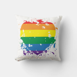 Gay pride Kärlek Heart Kudde