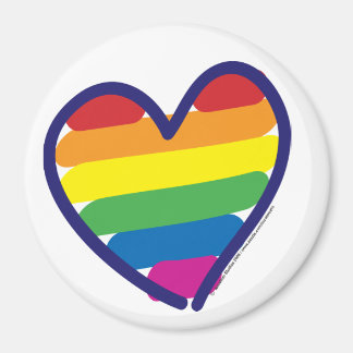 Gay pride Kärlek Heart Magnet
