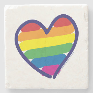 Gay pride Kärlek Heart Stenunderlägg
