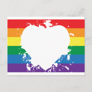 Gay pride Kärlek Heart Vykort