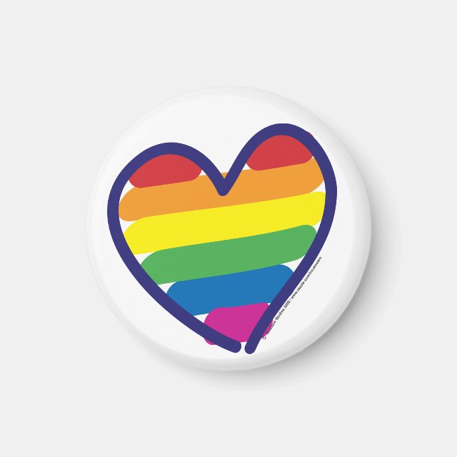 gay pride Kärlek Hearts Magnet (Framsidan)