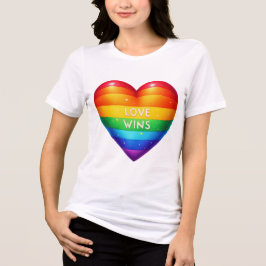GAY PRIDE KÄRLEK VIN RAINBOW HEART T SHIRT