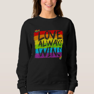 Gay pride Kärlek vinner alltid på att säga Lgbtq L T Shirt