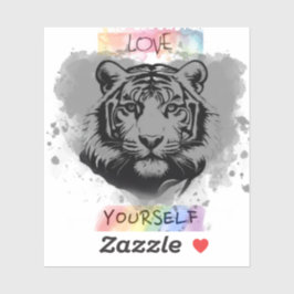 Gay pride Kärlek Yourself Tiger Sticker Klistermärken