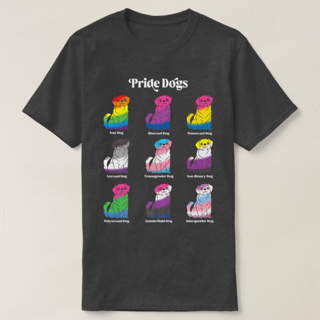Gay pride Kawaii Hund Anime HGBTQ Genderfluid Tran T Shirt (Design framsida)