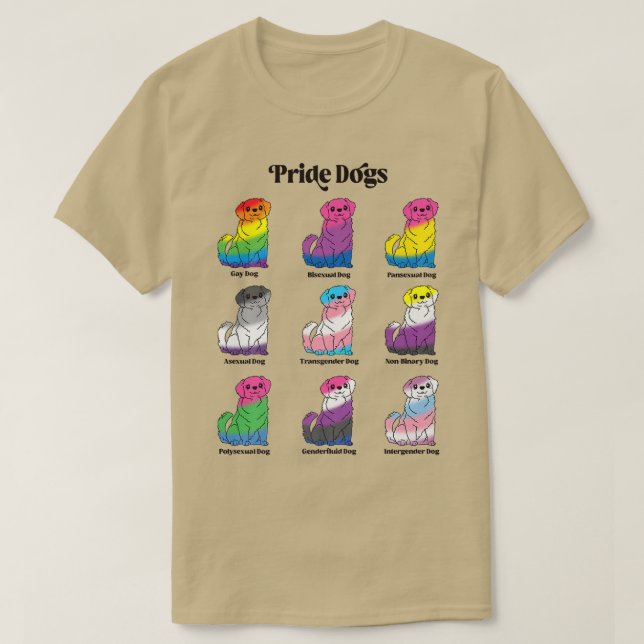 Gay pride Kawaii Hund Anime HGBTQ Genderfluid Tran T Shirt (Design framsida)