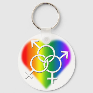 Gay pride Keychain Rainbow Kärlek Keychain LGBT Gi Nyckelring