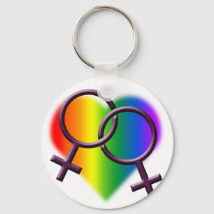 Gay pride Keychain Rainbow Kärlek Keychain LGBT Gi Nyckelring