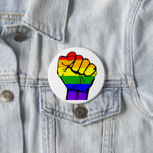 Gay pride klämmer fast - prideflagga knäppas - g knapp