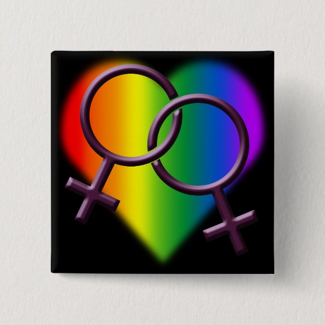 Gay pride-knappar Kärlek-knappar med samma kön Knapp (Framsida)