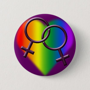 Gay pride knäppas Samma-Könsbestämmer Knapp