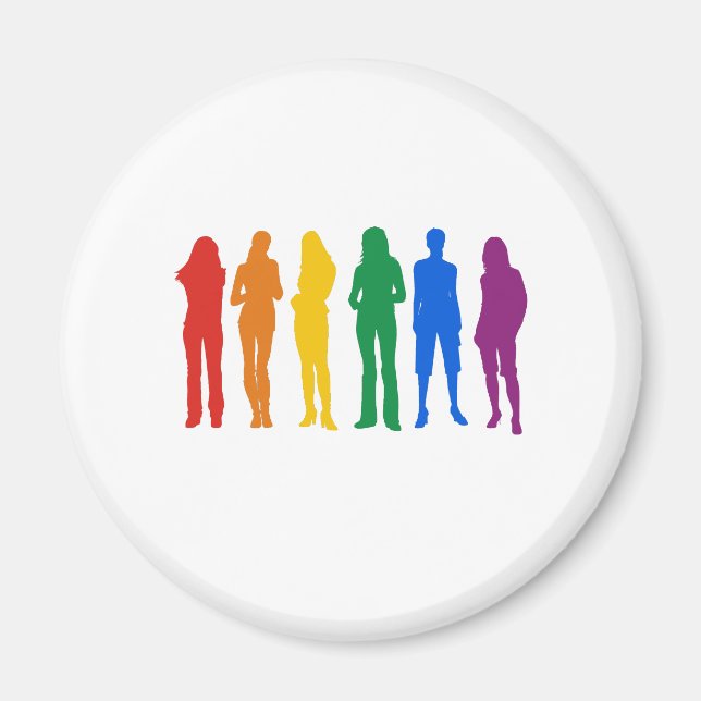 Gay pride Kvinnors T-shirt Magnet (Framsidan)