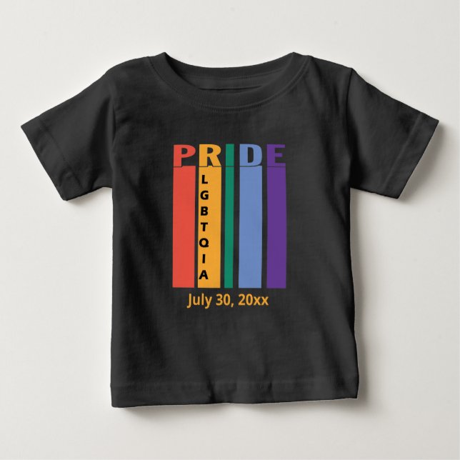 Gay pride LBGTQIA Rainbow 2 T Shirt (Framsida)