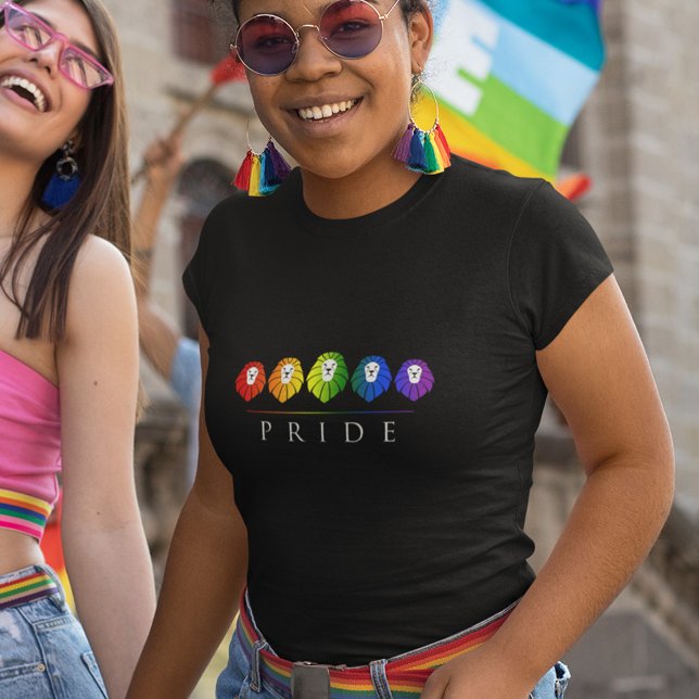 Gay pride - Lejon - HBT-t Rainbow T-Shirt (Skapare uppladdad)