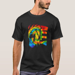 Gay pride Lejon Lgbt Q Coola Regel för djurregn fö T Shirt