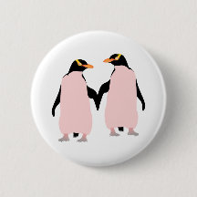 Gay pride Lesbisk Penguins Holding Händer