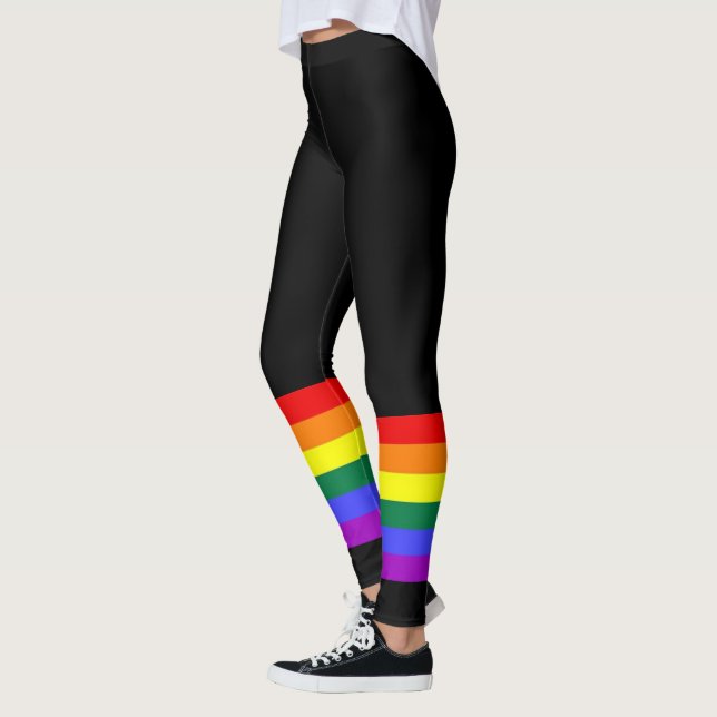 Gay pride LGBT-färgregn Leggings (Vänster)