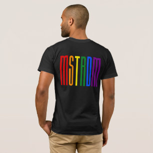 Gay pride LGBT för regnbågetext LGBTQ Amsterdam T Shirt