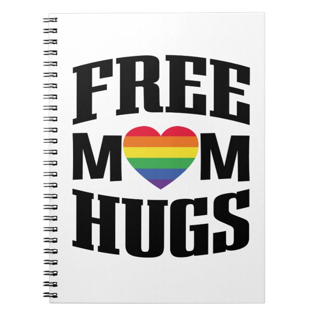 Gay pride, LGBT Free Mamma Hugs Notebook Journal Anteckningsbok (Framsidan)