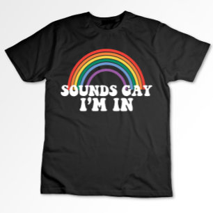 Gay pride LGBT Ljud Gay I är i regnbågsgla T Shirt