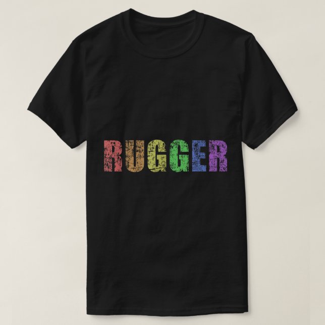 Gay pride lgbt pride rainbow flagga rugby jersey t shirt (Design framsida)