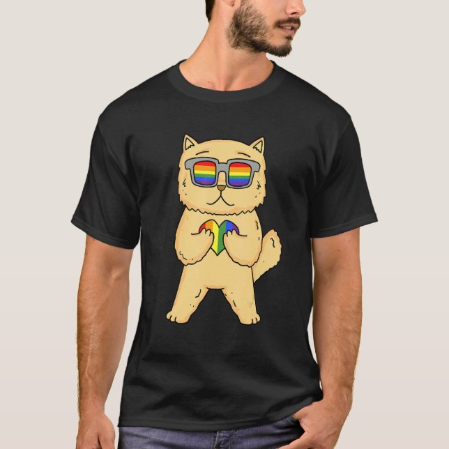 Gay Pride LGBT Rainbow - Cat Breed Persian - LGBT  T Shirt (Framsida)