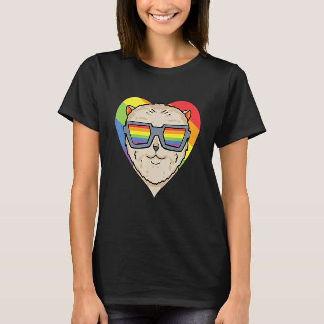 Gay Pride LGBT Rainbow - Dog Breed Pomeranian - LG T Shirt (Framsida)