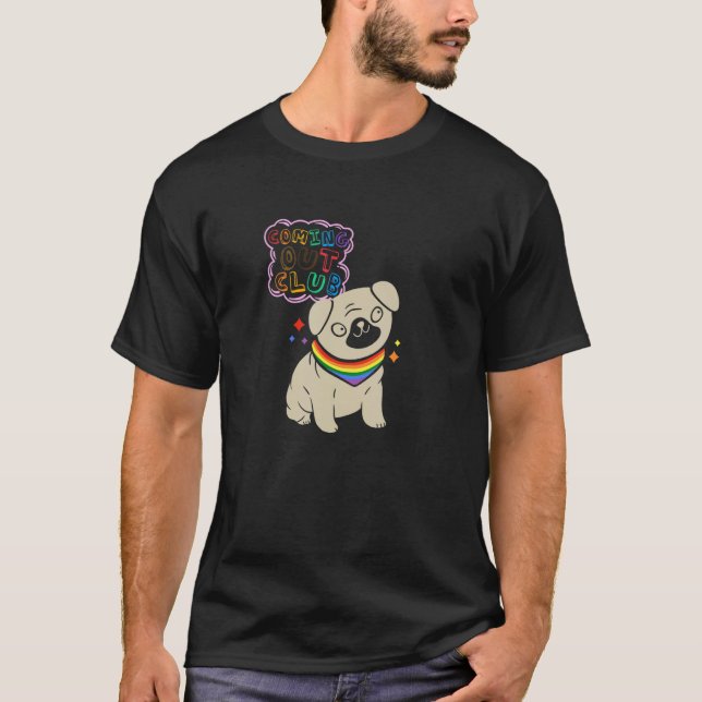 Gay pride LGBT Rainbow Färg Flagga Kommer ut Klubb T Shirt (Framsida)