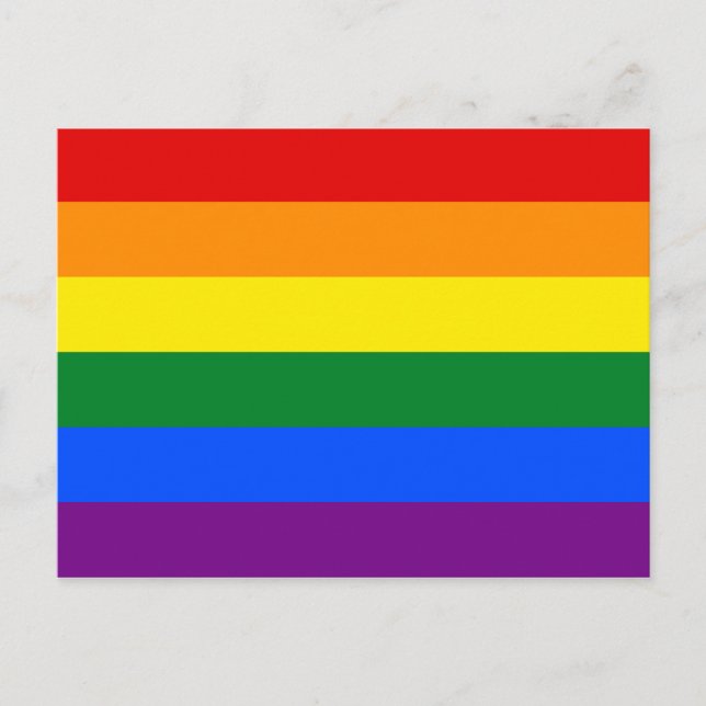 Gay pride LGBT Rainbow Flagga Vykort (Framsida)