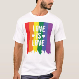 Gay pride LGBT Rainbow Paint Kärlek är Kärlek T Shirt
