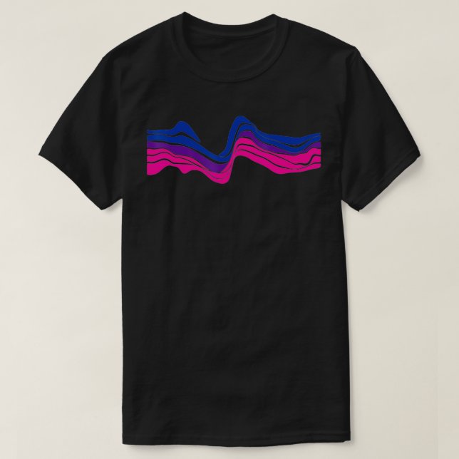 Gay Pride LGBT Subtle Biseual Bi Rainbow Stripes  T Shirt (Design framsida)