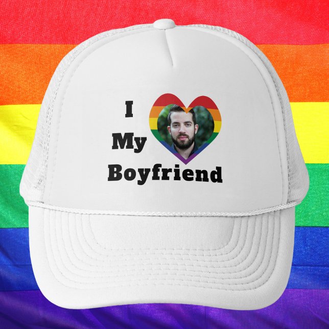 Gay pride LGBTQ Anpassningsbar Photo I Kärlek Min  Keps (Skapare uppladdad)