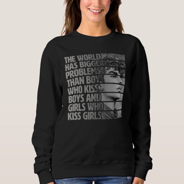 Gay Pride LGBTQ  The World Has Bigger Problems 1 T Shirt (Framsida)