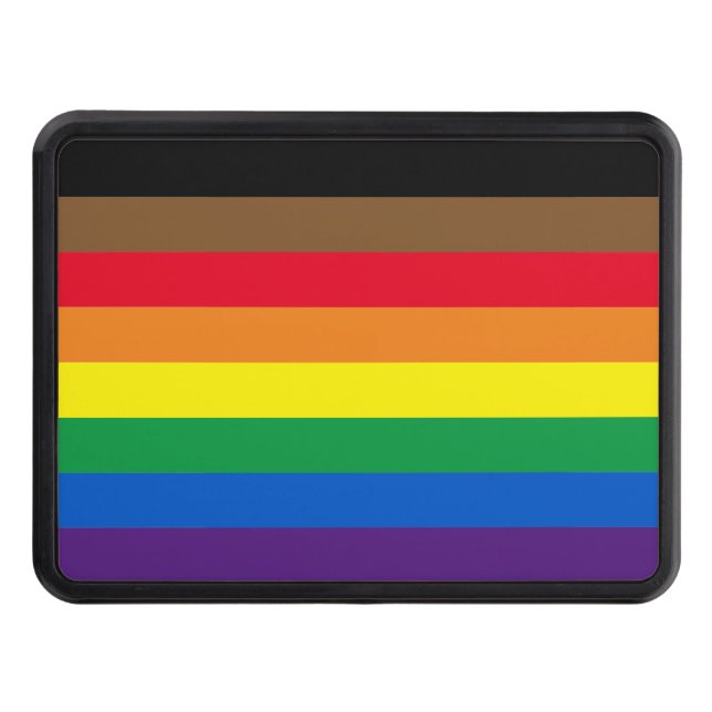 Gay pride lgbtqs mångfald inklusive regnbåge flagg dragkroksskydd (Framsidan)