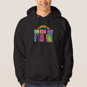 Gay pride Ljud Gay I är i Lgbtq Hoodie