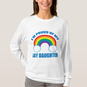 gay pride Mamma är jag stolt över min dotter Rainb Tee