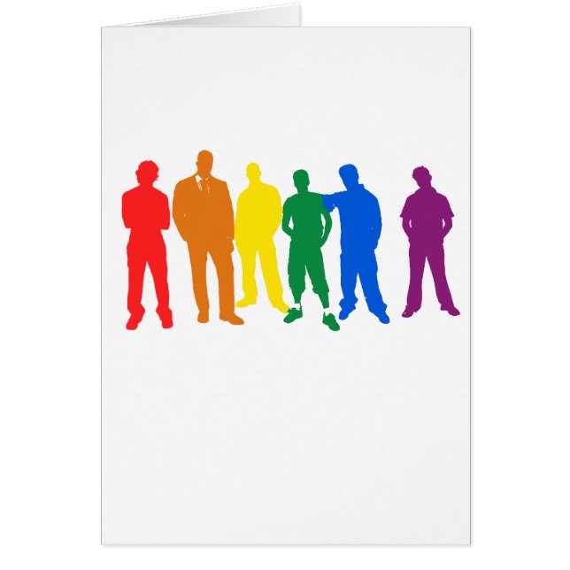 GAY PRIDE MÄN HÄLSNINGSKORT (Framsidan)