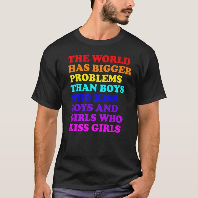 Gay pride-månaden har världen större problem t shirt (Framsida)