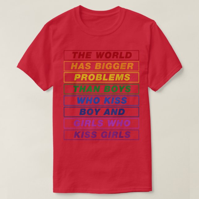 Gay pride-månaden har världen större problem t shirt (Design framsida)