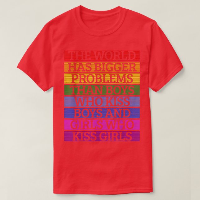 Gay pride-månaden har världen större problem t shirt (Design framsida)