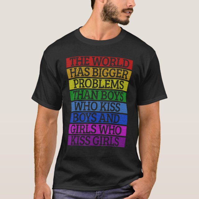 Gay pride-månaden har världen större problem t shirt (Framsida)