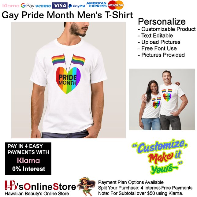 Gay pride-månaden Manar-Shirt T Shirt (Gay Pride Month Men's T-Shirt.)